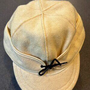 ~~Stormy Kromer Hat Cap Size 7 1/ 8 Off White Kromer Winter Made in USA